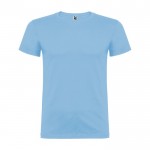 Camiseta de algodón 100% en punto para hombre 155 g/m2 Roly color azul claro