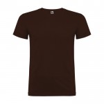 Camiseta de algodón 100% en punto para hombre 155 g/m2 Roly color marrón oscuro