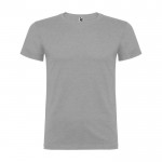 Camiseta de algodón 100% en punto para hombre 155 g/m2 Roly color gris claro jaspeado