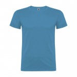 Camiseta de algodón 100% en punto para hombre 155 g/m2 Roly color turquesa