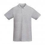 Polo de algodón orgánico 100% en punto piqué para hombre 210 g/m2 Roly color gris claro jaspeado