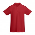 Polo de algodón orgánico 100% en punto piqué para hombre 210 g/m2 Roly color rojo