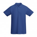 Polo de algodón orgánico 100% en punto piqué para hombre 210 g/m2 Roly color azul real