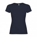 Camiseta de 100% punto de algodón para mujer 155 g/m2 Roly color azul marino