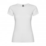 Camiseta de 100% punto de algodón para mujer 155 g/m2 Roly color blanco