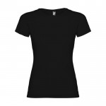 Camiseta de 100% punto de algodón para mujer 155 g/m2 Roly color negro