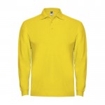 Polo de hombre en 100% algodón de punto piqué 220 g/m2 Roly color amarillo