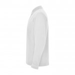 Polo de hombre en 100% algodón de punto piqué 220 g/m2 Roly color blanco vista lateral