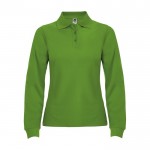 Polo de punto piqué 100% algodón para mujer 220 g/m2 Roly color verde pasto