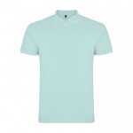 Polo de algodón en punto piqué de hombre en manga corta 200 g/m2 Roly color verde menta