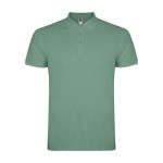 Polo de algodón en punto piqué de hombre en manga corta 200 g/m2 Roly color verde oliva