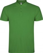 Polo de algodón en punto piqué de hombre en manga corta 200 g/m2 Roly color verde tropical