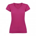 Camiseta de 100% algodón en punto para mujer 155 g/m2 Roly color fucsia