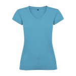 Camiseta de 100% algodón en punto para mujer 155 g/m2 Roly color turquesa