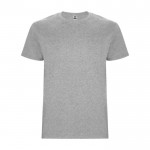 Camiseta de algodón 100% en punto para hombre 190 g/m2 Roly color gris claro jaspeado