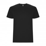 Camiseta de algodón 100% en punto para hombre 190 g/m2 Roly color negro