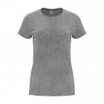 Camiseta de 100% algodón en punto para mujer 170 g/m2 Roly color gris claro jaspeado