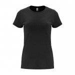 Camiseta de 100% algodón en punto para mujer 170 g/m2 Roly color negro