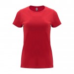 Camiseta de 100% algodón en punto para mujer 170 g/m2 Roly color rojo