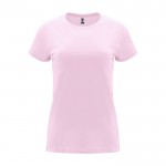 Camiseta de 100% algodón en punto para mujer 170 g/m2 Roly color rosa claro