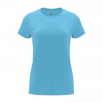 Camiseta de 100% algodón en punto para mujer 170 g/m2 Roly color turquesa