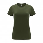 Camiseta de 100% algodón en punto para mujer 170 g/m2 Roly color verde oscuro