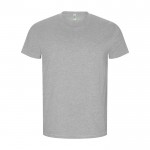 Camiseta de 100% algodón orgánico para hombre 160 g/m2 Roly color gris claro jaspeado