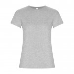 Camiseta de 100% algodón orgánico para mujer 160 g/m2 Roly color gris claro jaspeado