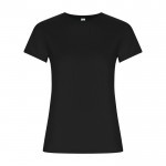 Camiseta de 100% algodón orgánico para mujer 160 g/m2 Roly color negro