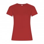 Camiseta de 100% algodón orgánico para mujer 160 g/m2 Roly color rojo