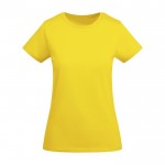 Camiseta de algodón orgánico de punto para mujer 175 g/m2 Roly color amarillo