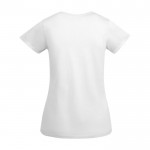 Camiseta de algodón orgánico de punto para mujer 175 g/m2 Roly color blanco segunda vista trasera