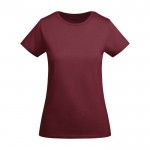 Camiseta de algodón orgánico de punto para mujer 175 g/m2 Roly color burdeos