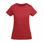 Camiseta de algodón orgánico de punto para mujer 175 g/m2 Roly color rojo