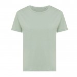 Camiseta de mujer de algodón reciclado slim fit 160 g/m2 Iqoniq color verde oliva