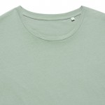 Camiseta de mujer de algodón reciclado slim fit 160 g/m2 Iqoniq color verde oliva tercera vista