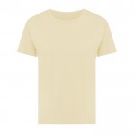 Camiseta de mujer de algodón reciclado slim fit 160 g/m2 Iqoniq color amarillo claro