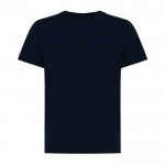 Camiseta de niños de algodón reciclado casual fit 160 g/m2 Iqoniq color azul marino