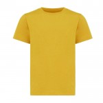 Camiseta de niños de algodón reciclado casual fit 160 g/m2 Iqoniq color amarillo oscuro