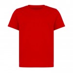 Camiseta de niños de algodón reciclado casual fit 160 g/m2 Iqoniq color rojo