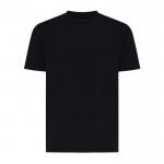 Camiseta unisex de algodón reciclado slim fit 160 g/m2 Iqoniq color negro