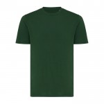 Camiseta unisex de algodón reciclado slim fit 160 g/m2 Iqoniq color verde oscuro