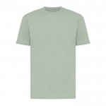 Camiseta unisex de algodón reciclado slim fit 160 g/m2 Iqoniq color verde oliva