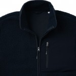 Chaqueta de poliéster reciclado casual fit 320 g/m2 Iqoniq color negro tercera vista