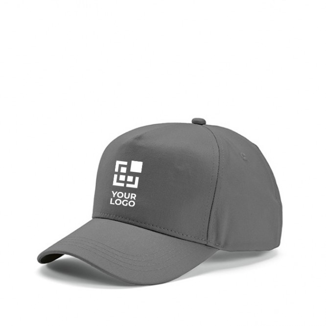 Gorra de algodón reciclado con hebilla trasera y 5 paneles 280 g/m2