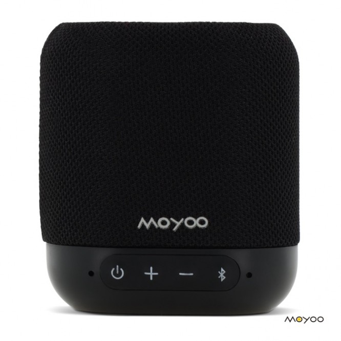 Altavoz bluetooth negro pequeño portátil en forma de cubo