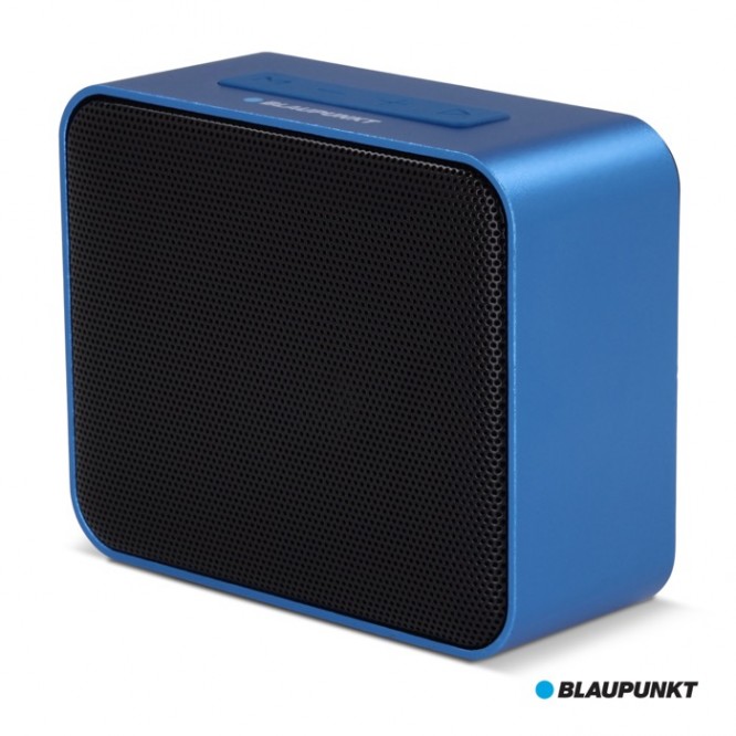 Compacto altavoz portátil con diseño de colores metálicos