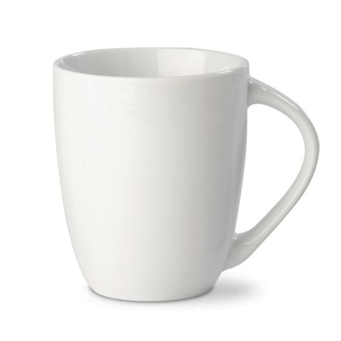 Taza de porcelana con gran asa triangular hecha en EU 270ml