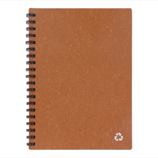 Libreta de espiral ecológica de piel reciclada con papel FSC