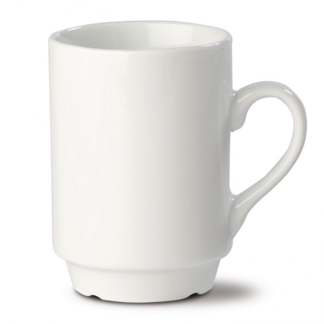 Taza de porcelana blanca apliable con capacidad de 160ml